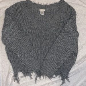 Distressed sweater